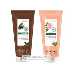 Klorane Cupuaçu Gel Douche Nutritif Fève de Tonka + Crème Douche Nutritive Lait de Rose 2x200mlLot  × 2
