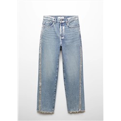 Jeans rectos detalles foil