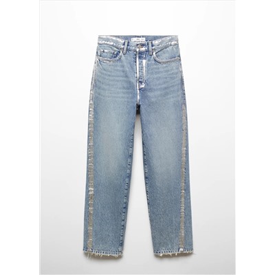 Jeans rectos detalles foil