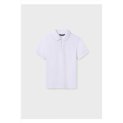 Mayoral, Yazlık Erkek Çocuk Basic Polo Yaka T-shirt - Beyaz