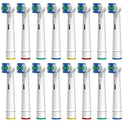Electric Toothbrush Replacement Heads Compatible with Oral-B Precision Clean Soft Bristles Replacements Brush Heads 16 Pack