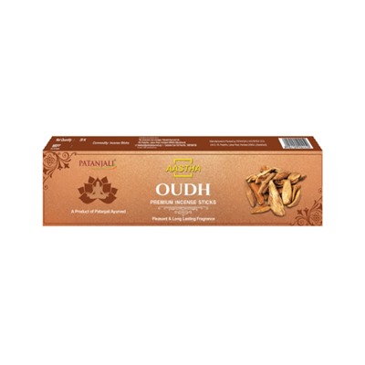 PATANJALI Aastha Premium Agarbatti Oudh  Благовоние Священное дерево (масальные) 20шт