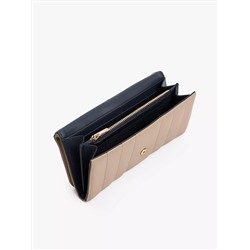 Quilted Snap-Closure Large Wallet