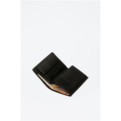 Cartera de piel Jeans Negro