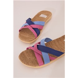 Sandalias tiras azul claro