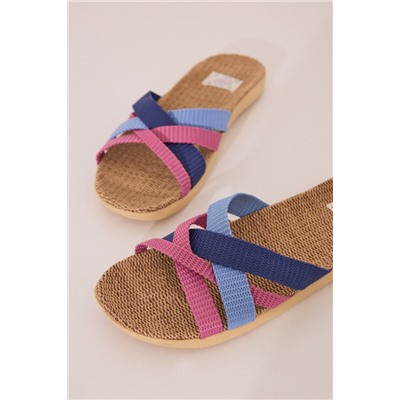 Sandalias tiras azul claro