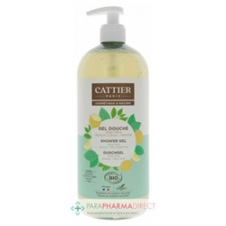 Cattier Gel Douche Aloe Vera Citron Menthe Bio 1L