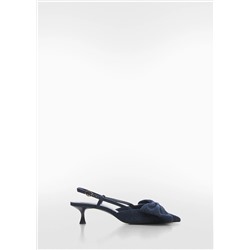 Zapato denim tacón lazo