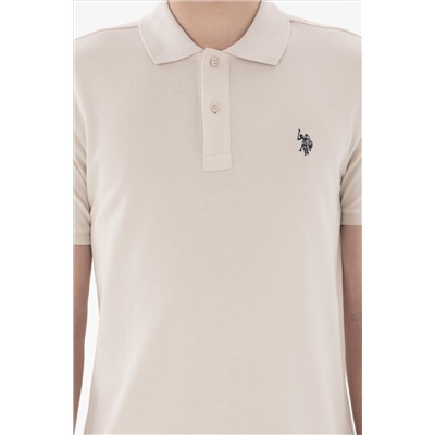 Erkek Slim Fit Polo Yaka Taş Basic Tişört