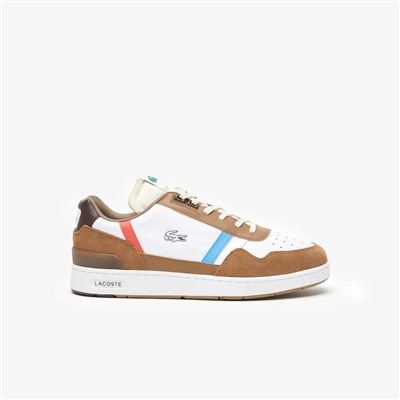 Men's T-Clip Leather Tricolor Sneakers