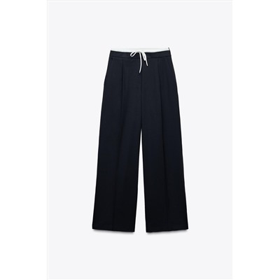 WIDE-LEG TROUSERS WITH DOUBLE WAISTBAND