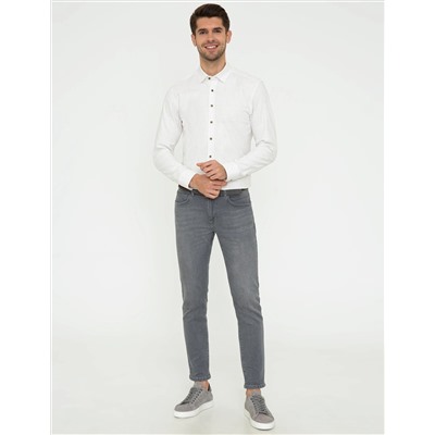 Bej Slim Fit Uzun Kollu Gömlek