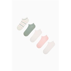 Penti, Pastel Colored Pembe Beyaz 5li Patik Çorap