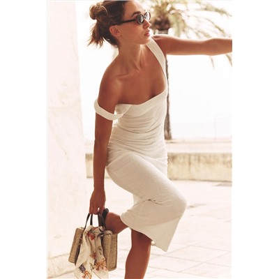 STRETCH SQUARE NECK DRESS