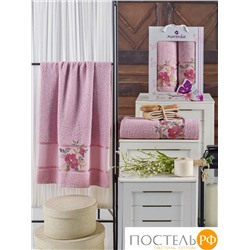 10678 Комп. Пол. MERZUKA махр. в короб. (50x90/1)(70х140/1) 2 шт. DREAMS FLOWER светло-розовый