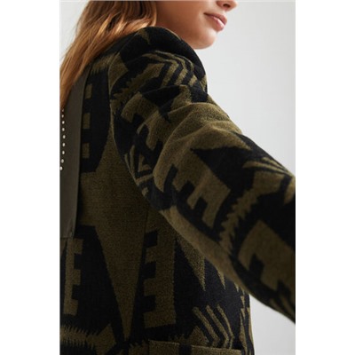 Blazer slim lana estampado