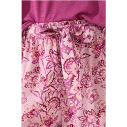Pantalón largo estampado rosa