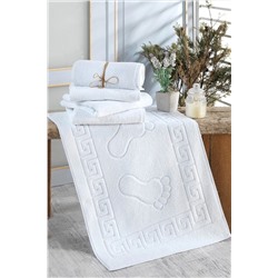 Mariva home, Otel Ayak Havlusu 1 Adet Beyaz renk Banyo Paspası 50*70cm pamuklu havlu