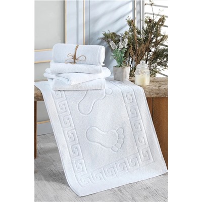 Mariva home, Otel Ayak Havlusu 1 Adet Beyaz renk Banyo Paspası 50*70cm pamuklu havlu