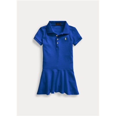 Girls 2-6x Stretch Cotton Mesh Polo Dress