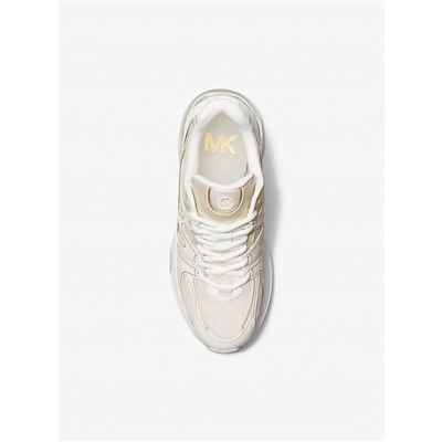 MICHAEL MICHAEL KORS Kit Extreme Metallic Leather and Mesh Trainer