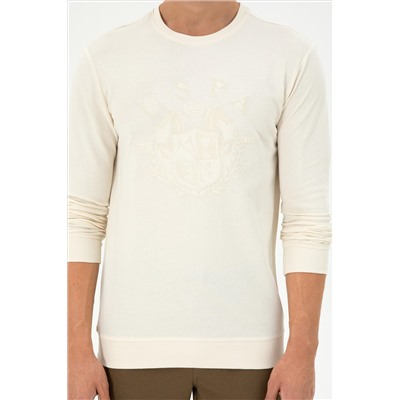Erkek Krem Sweatshirt