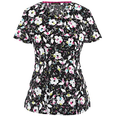 heartsoul Scrubs You're So Vine Print Top