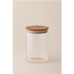 Lunel Optikli Silindir Cam Kavanoz - 1000ML - Küçük Boy