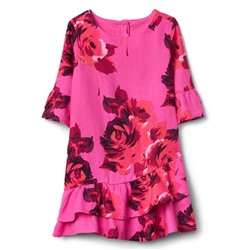 Asymmetrical ruffle dress