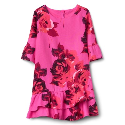 Asymmetrical ruffle dress