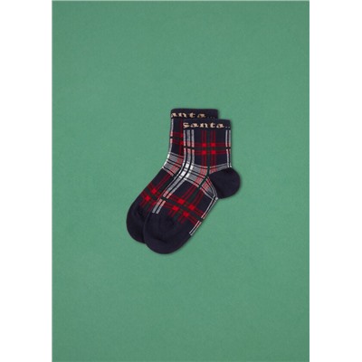 Kurze Socken mit Weihnachtsmuster für Kinder