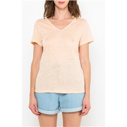 Top de lino Naranja pastel