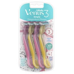 Gillette Simply 3 Women's Disposable Razor Dragonfruit4.0 ea