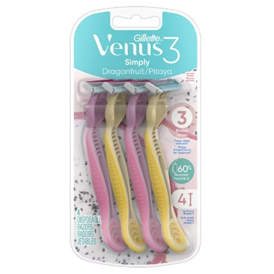 Gillette Simply 3 Women's Disposable Razor Dragonfruit4.0 ea