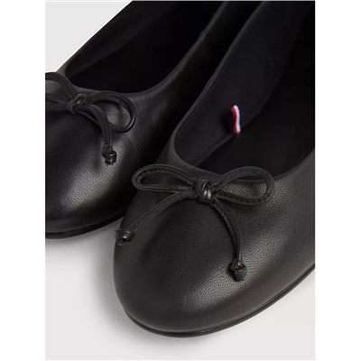TOMMY HILFIGER LEATHER BALLERINA FLAT
