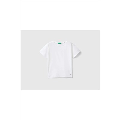 United Colors of BenettonErkek Çocuk Beyaz Benetton Logo Basic T-shirt