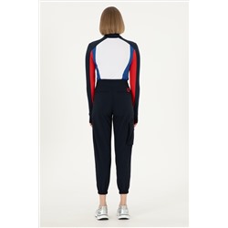 Kadın Lacivert Jogger Fit Kanvas Pantolon