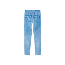 Vaquero skinny fit de tiro alto Azul claro