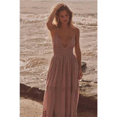 GAUZE MIDI DRESS