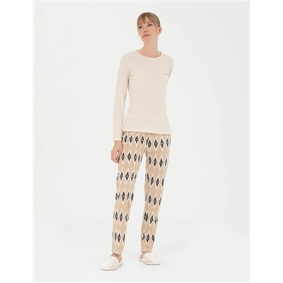Bej Pijama Takımı