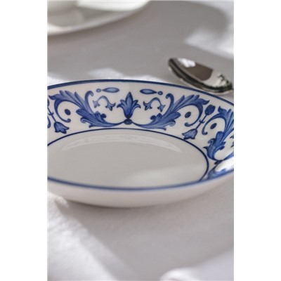 Reve Bleu Nuit Yemek Tabağı - 20 cm - Mavi/Beyaz