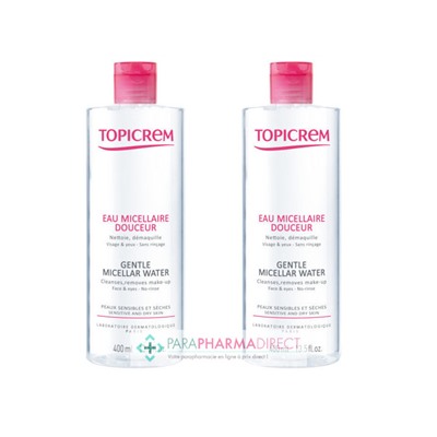 Topicrem Eau Micellaire Douceur Nettoie & Démaquille 2x400mlLot  × 2