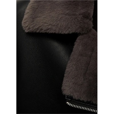 Chaqueta doble faz efecto piel
