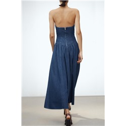 DENIM TRF MIDI DRESS