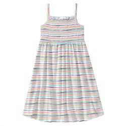 Mädchen Kleid mit buntem Streifenmuster