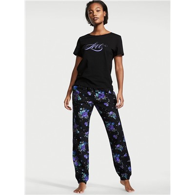 VICTORIA'S SECRET Flannel Jogger Tee-jama
