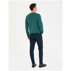Lacivert Slim Fit Kanvas Pantolon