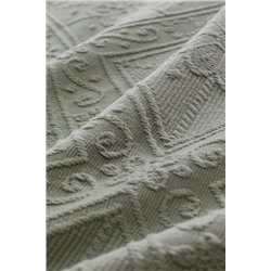 Marjolaina %100 Pamuk King Size Yatak Örtüsü - Haki