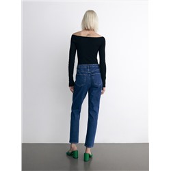 Jeans im Mom-Fit mit Elastanmischung
