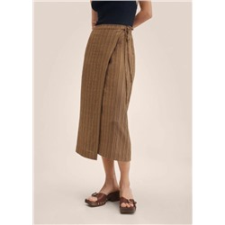 Falda cruzada rayas -  Mujer | MANGO OUTLET Melilla